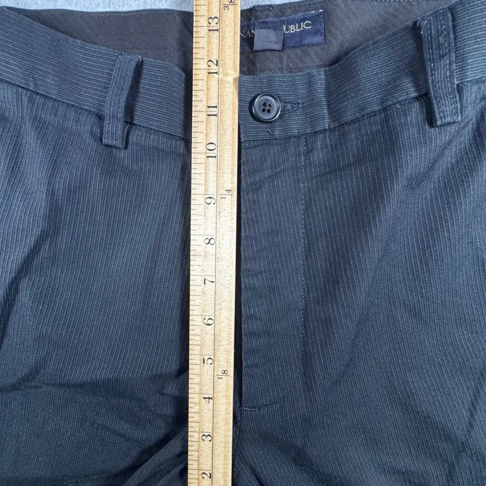 Banana Republic Pinstripe Trousers Mens 35x30 Charcoal Gray Excellent Straight